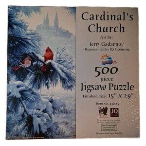 Puzzle Cardinal's Church Jerry Gadamus 15" X 29" 500 Piece SunsOut NEW SEALED